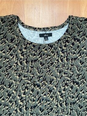 NWT Ellos Olive & Black Animal Print Tunic Women’s 3X